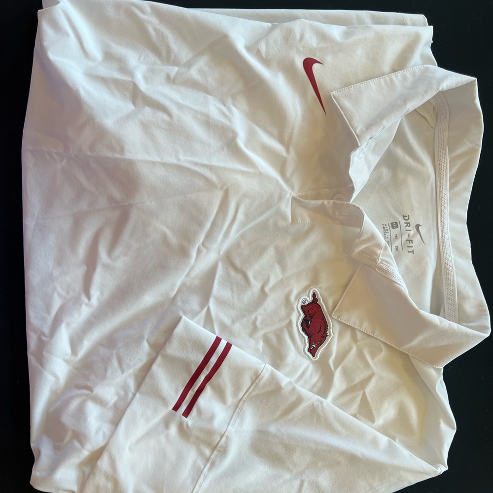 Arkansas Razorbacks Nike Dri-FIT White Polo Shirt